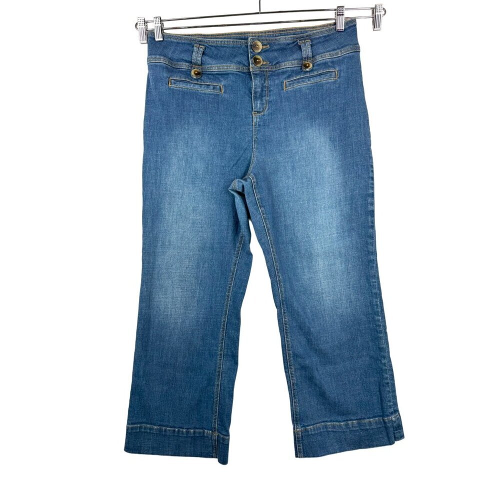 Anthropologie PILCRO High Rise Cropped Wide Leg Jeans sailor 90s sz 16W‎